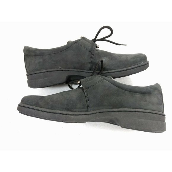 DUNHAM BLACK SUEDE LEATHER Lace Shoes Sz 8.5 AA